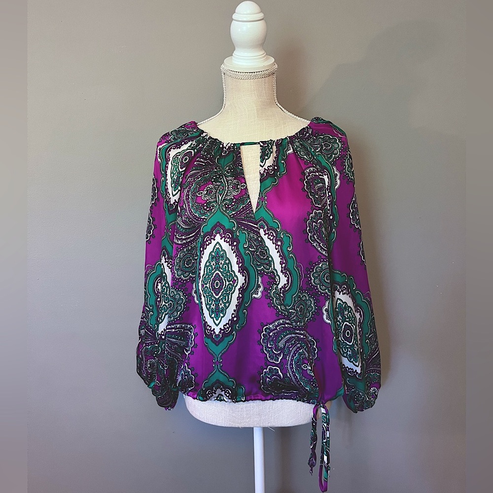 Vintage Paisley Open Blouse